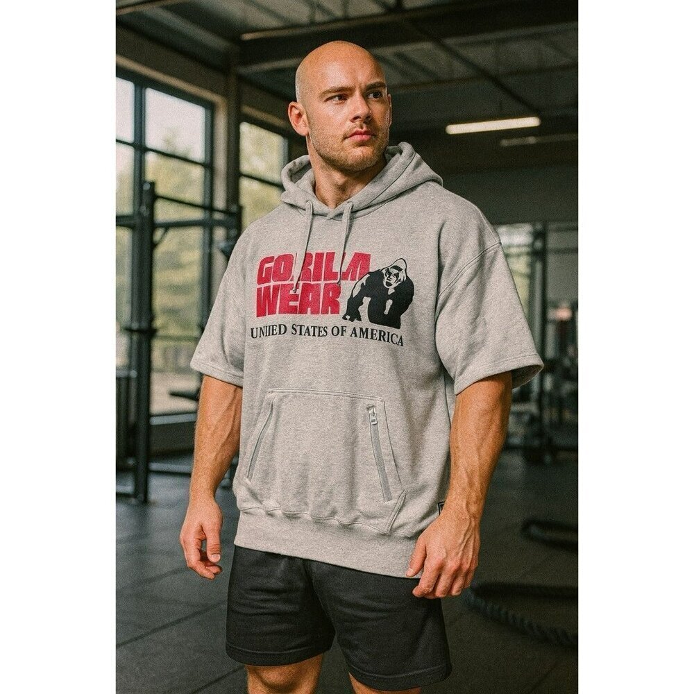 Gorilla Wear Men’s T Shirt Hoodie Grey 3XL EUC